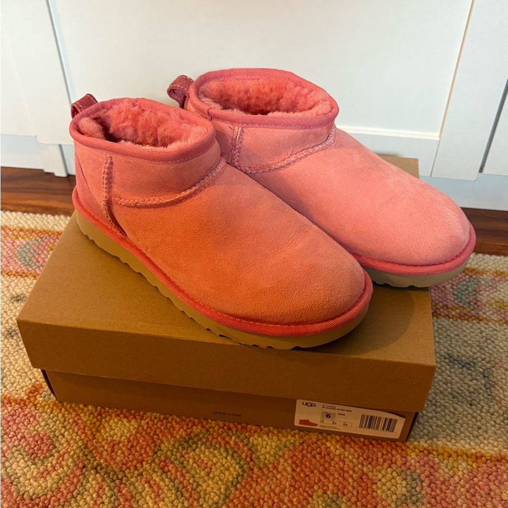 UGG Classic Ultra Mini Pink Boots